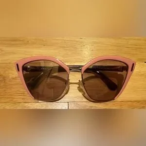 Prada Coral Pink and Brown Cat-eye Sunglasses BRAND NEW! Prada | Accessories | Prada Coral Pink And Brown Cateye  main image 2